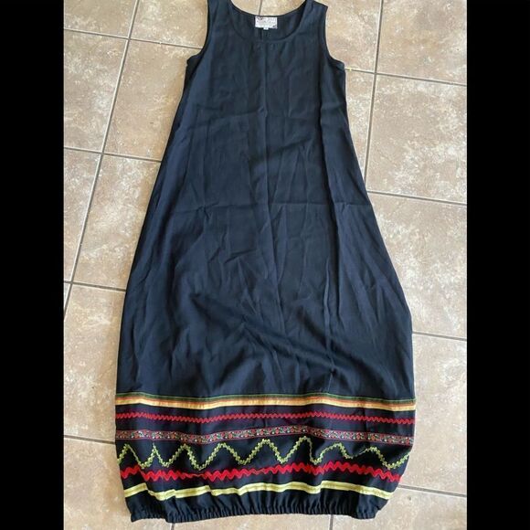 Earth Song 4 Flax Embroidered Dress - Picture 1 of 7